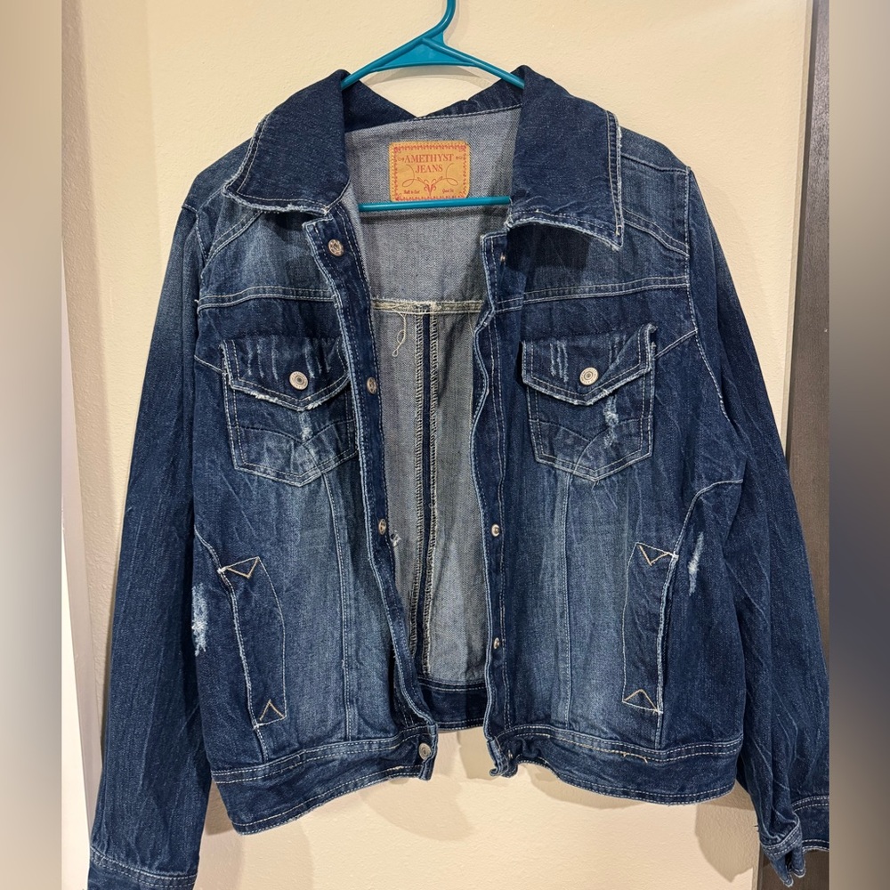 Amethyst Jeans Men's Dark Blue Denim Jean Jacket